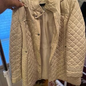 Croft & Barrow Quilted Beige Puffer Jacket